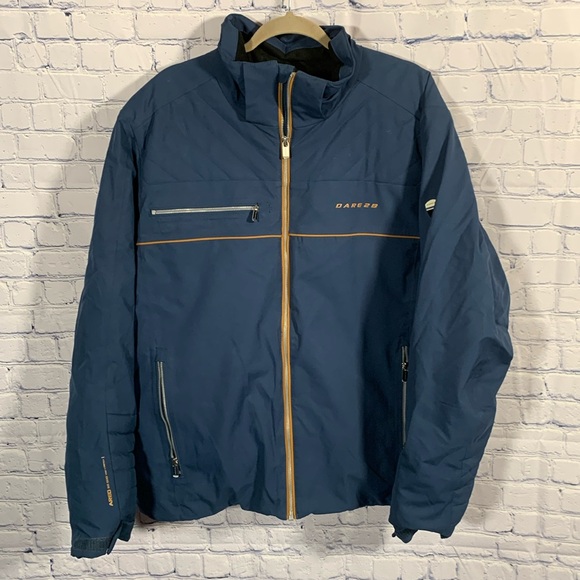 Dare2B Expose Mens Blue Accenting Edging Coat Snow Winter Warmth Size XL - Picture 1 of 12